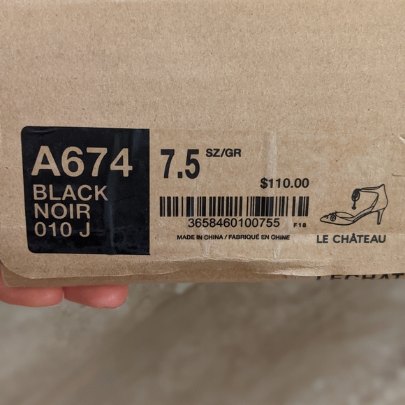 Brand new crystal black suede kitten heel pointed toe sandal 7.5 - Picture 2 of 6